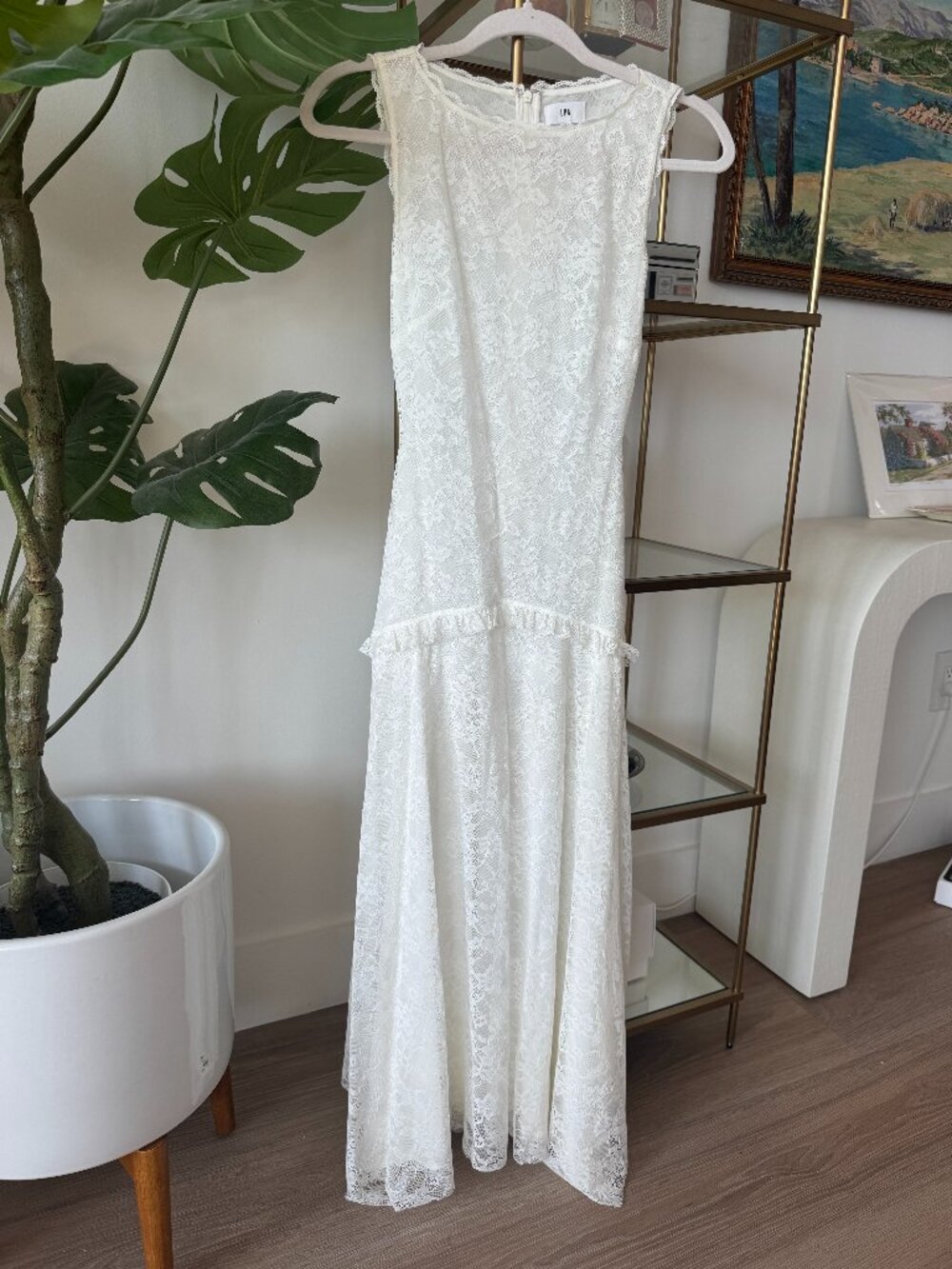 LPA Alessia Midi Dress in White